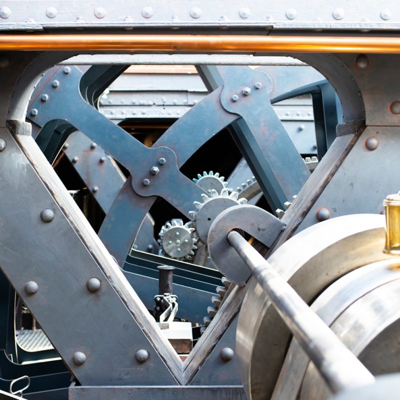 grey metal pipe with gauge